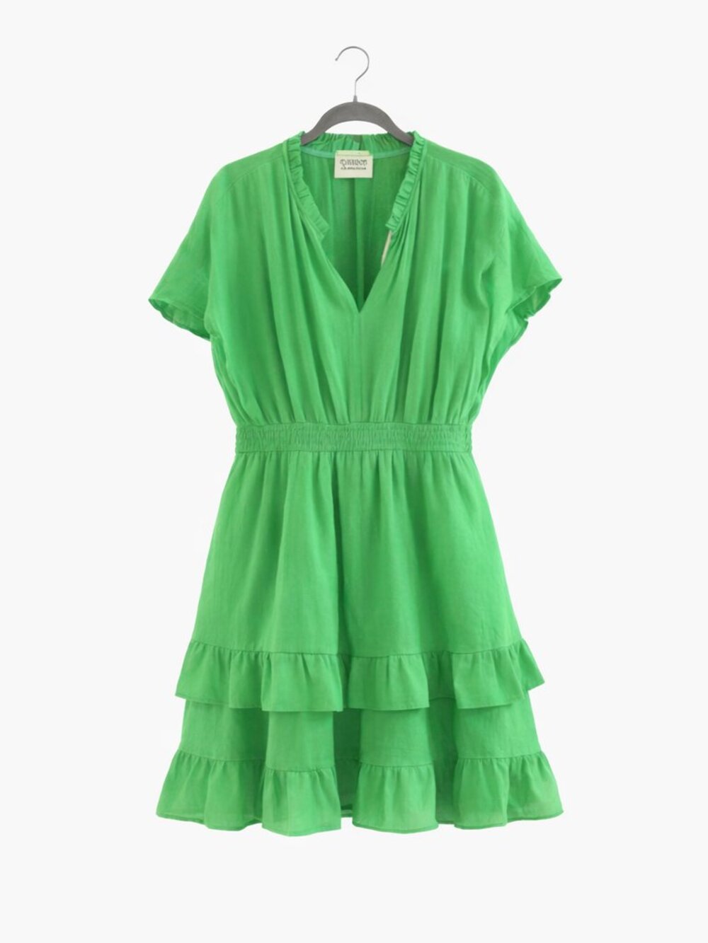 Scotch & Soda Green Ruffle Collar Dress